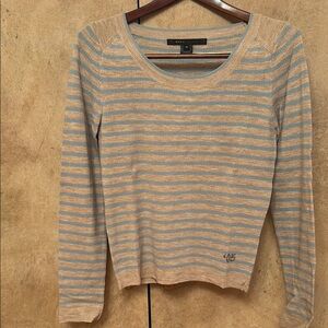 Blue and Tan Striped Sweater by Marc Jacobs. Size M